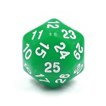 D30 Green Opaque Single Die 30 Sided/s by HDdice / HengDadice (Online Only)