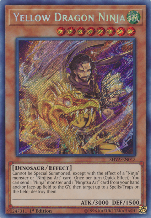 Yellow Dragon Ninja [SHVA-EN013] Secret Rare (ONLINE ORDER ONLY)