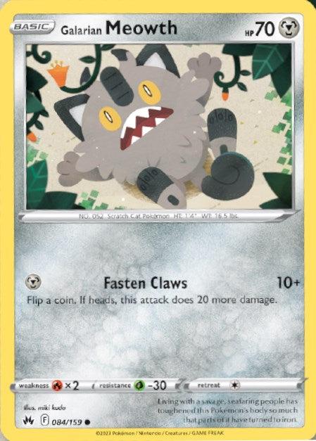 Galarian Meowth (084/159) [Sword & Shield: Crown Zenith] (Online Only)