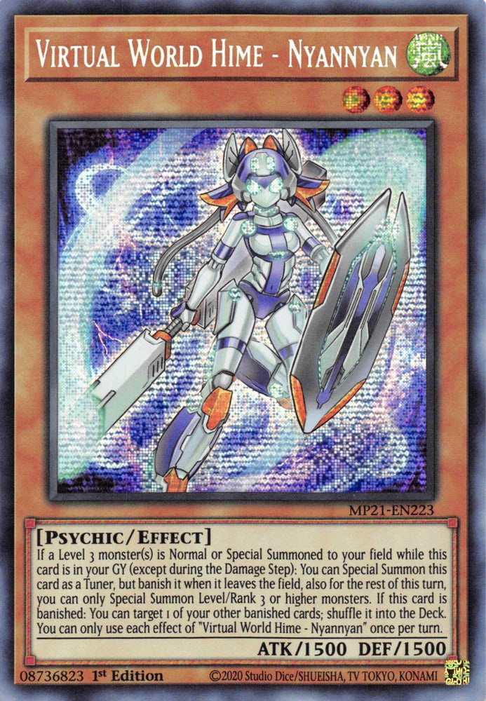 Virtual World Hime - Nyannyan [MP21-EN223] Prismatic Secret Rare (ONLINE ORDER ONLY)
