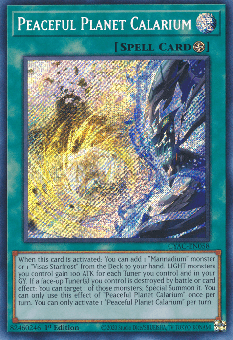 Peaceful Planet Calarium [CYAC-EN058] Secret Rare (ONLINE ORDER ONLY)