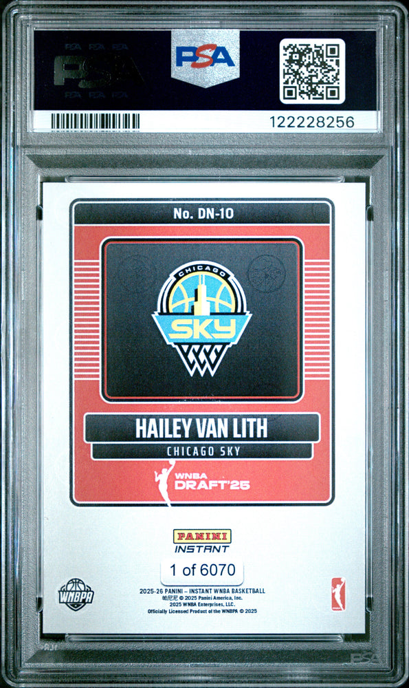 Graded 2025 Panini Instant Hailey Van Lith #DN10 Draft Night Rookie RC Basketball Card PSA 9 Mint (ONLINE ORDER ONLY)
