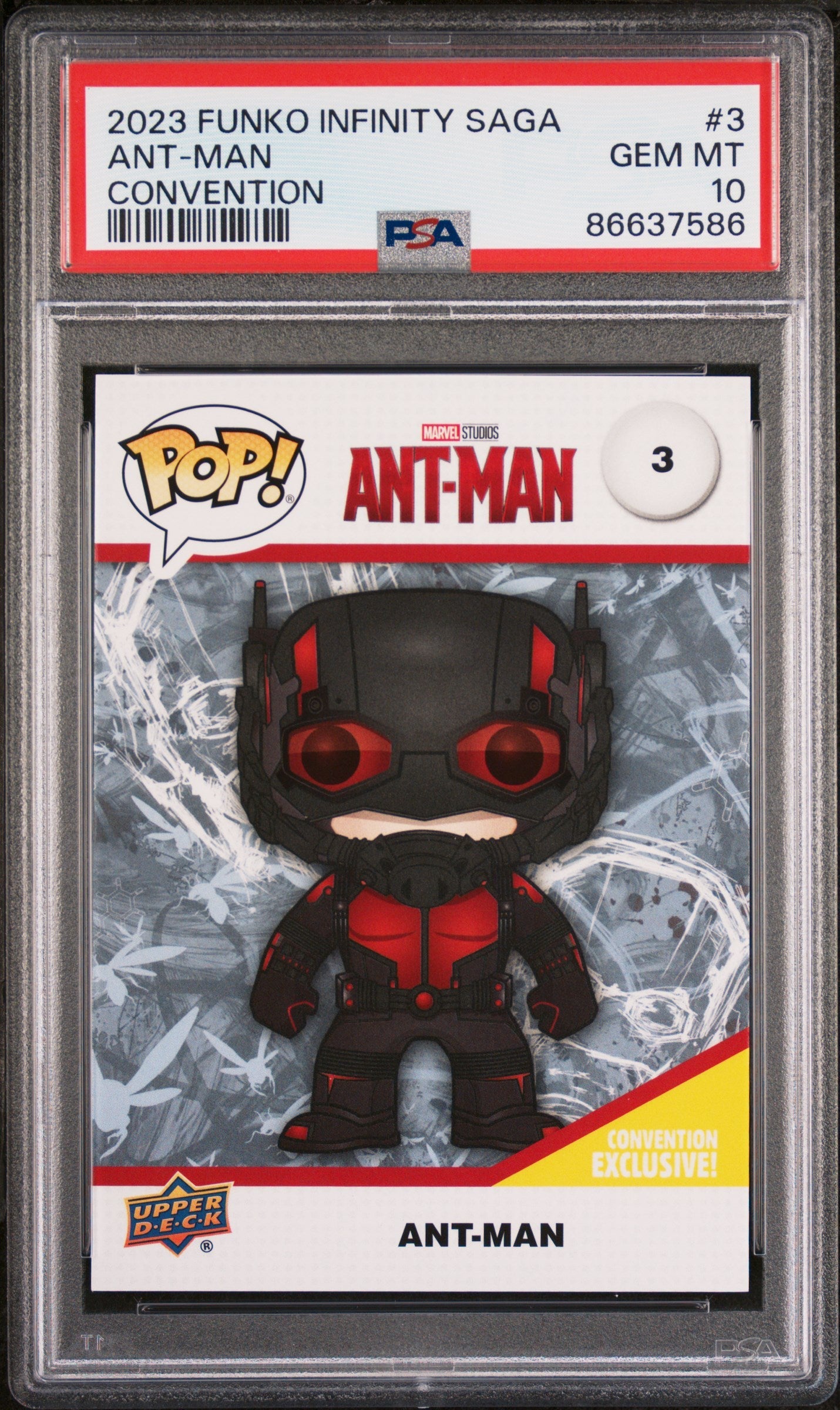 2023 UPPER DECK FUNKO POP MARVEL  ANTMAN CONVENTION #3  PSA 10 (Online Order Only)