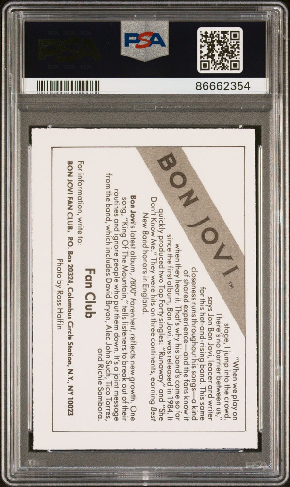 1985 WONDER BREAD ROCK STARS BON JOVI ROCK STARS # - PSA 9 (Online Order Only)