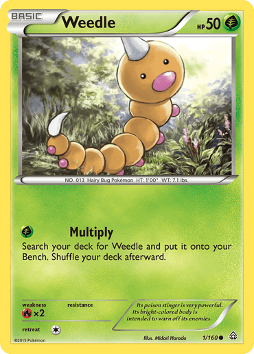 Weedle (1/160) [XY: Primal Clash] (Online Only)