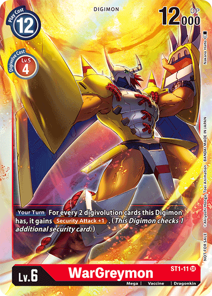 WarGreymon [ST1-11] (Event Pack) [Starter Deck: Gaia Red Promos] (ONLINE ORDER ONLY)