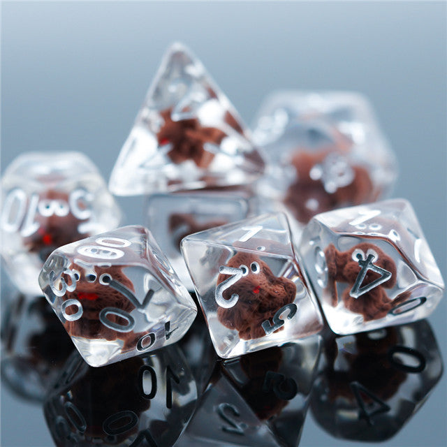 Teddy Dog Dice 7-Dice Set Resin Dungeons and Dragons Dice (Online Only)
