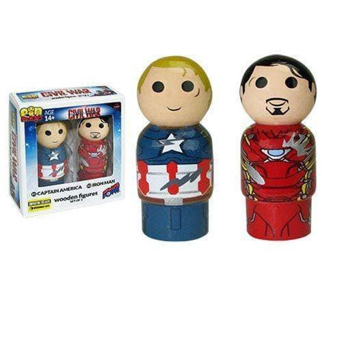 Captain America: Civil War Captain America vs. Iron Man Pin Mate Wooden Figure S (Online Order Only)
