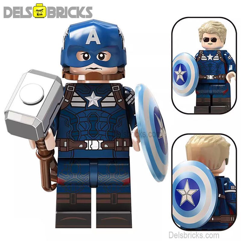 Captain America Steve Rogers Avengers Lego Minifigures Custom Toys 3 (ONLINE ORDER ONLY)