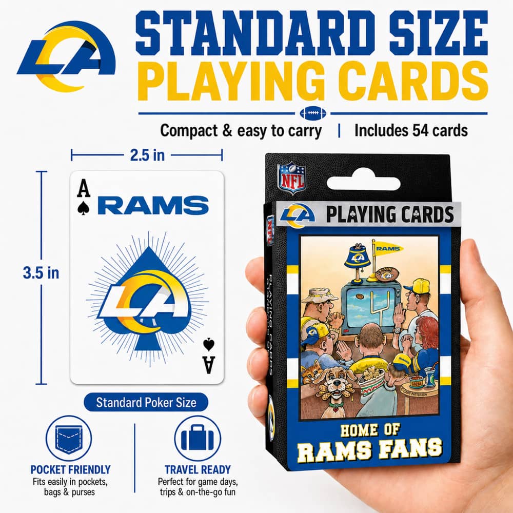 Los Angeles Rams Fan Deck Playing Cards - 54 Card Deck