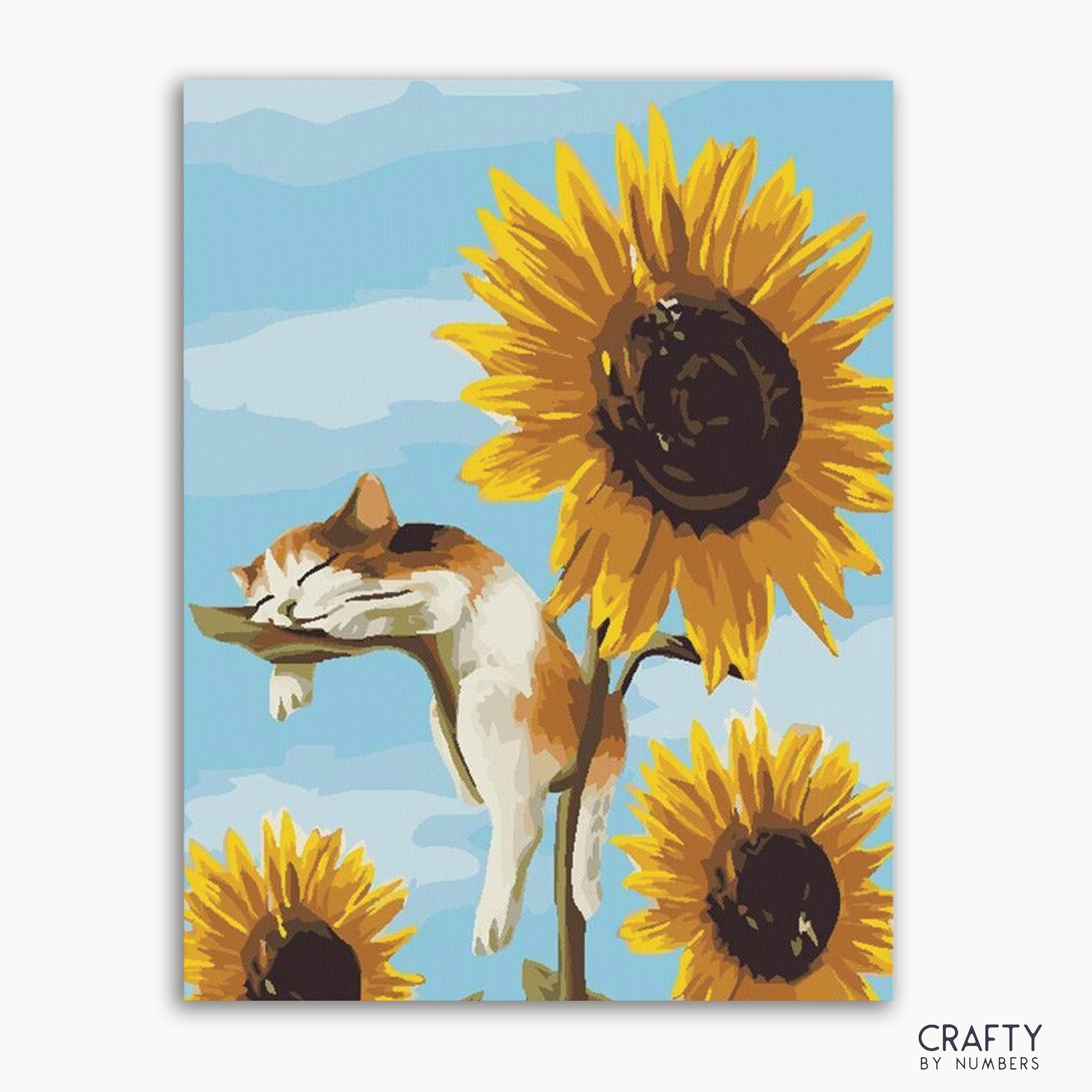 Cat Sleeping on Sunflower (ONLINE ORDER ONLY)