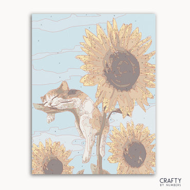 Cat Sleeping on Sunflower (ONLINE ORDER ONLY)
