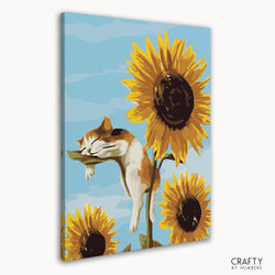 Cat Sleeping on Sunflower (ONLINE ORDER ONLY)