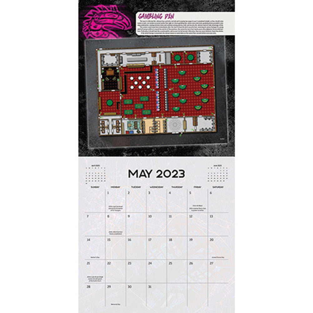 Shadowrun: 16-Month Calendar (Game Maps) (ONLINE ORDER ONLY)