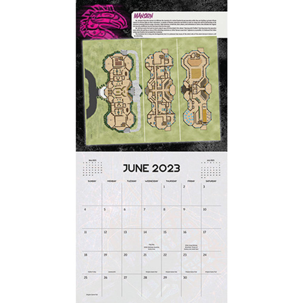 Shadowrun: 16-Month Calendar (Game Maps) (ONLINE ORDER ONLY)