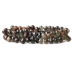 Cat's Eye Scapolite Faceted Tear Drop Briolette Beads, 7.75 inch, 8x6-12x6mm, 71 pieces (ONLINE ORDER ONLY)