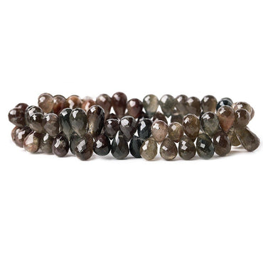 Cat's Eye Scapolite Faceted Tear Drop Briolette Beads, 7.75 inch, 8x6-12x6mm, 71 pieces (ONLINE ORDER ONLY)