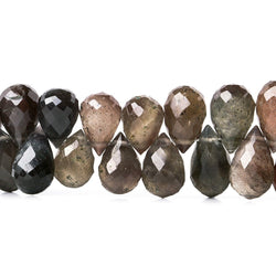 Cat's Eye Scapolite Faceted Tear Drop Briolette Beads, 7.75 inch, 8x6-12x6mm, 71 pieces (ONLINE ORDER ONLY)
