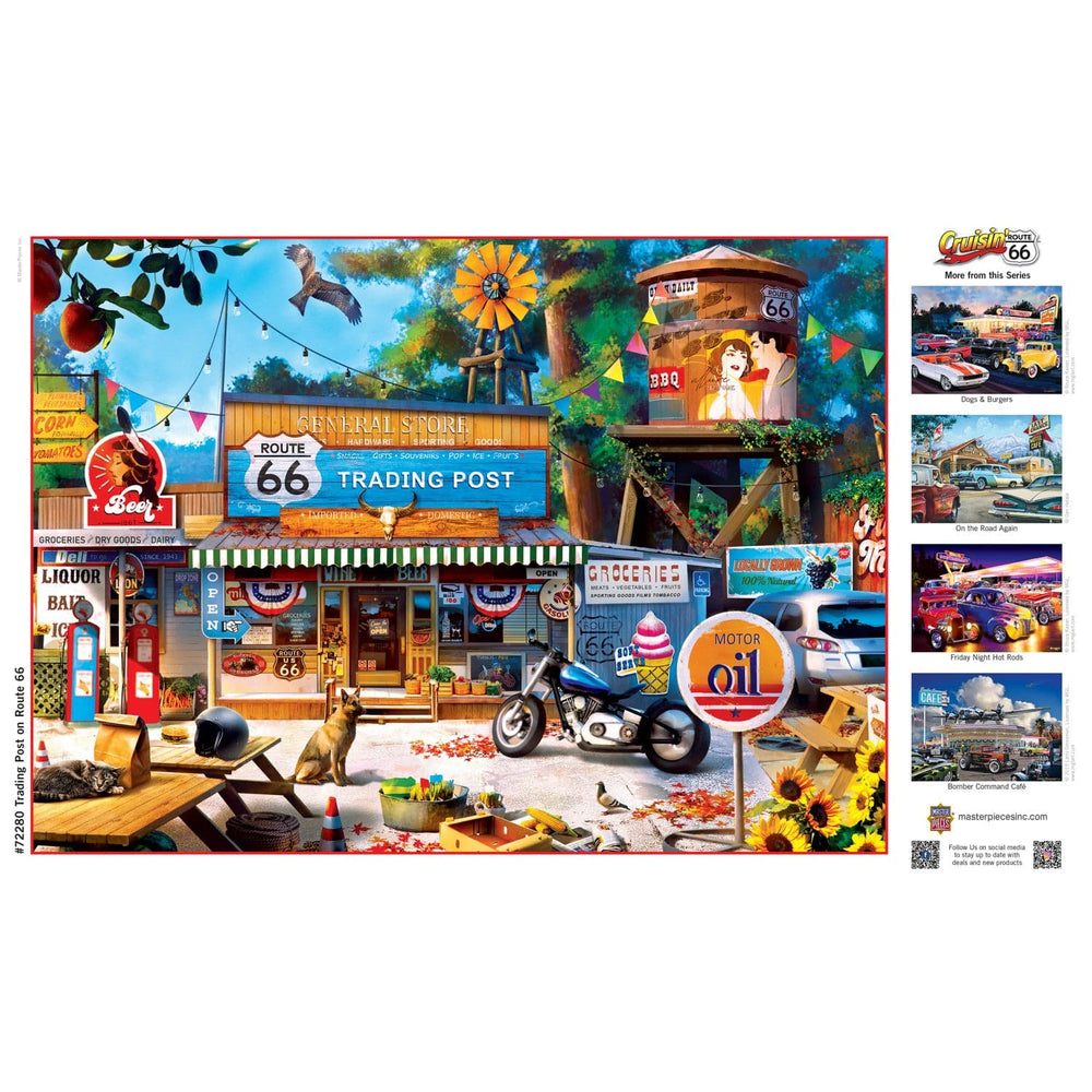 Cruisin' Route 66 - Trading Post on Route 66 1000 Piece Jigsaw Puzzle (ONLINE ORDER ONLY)