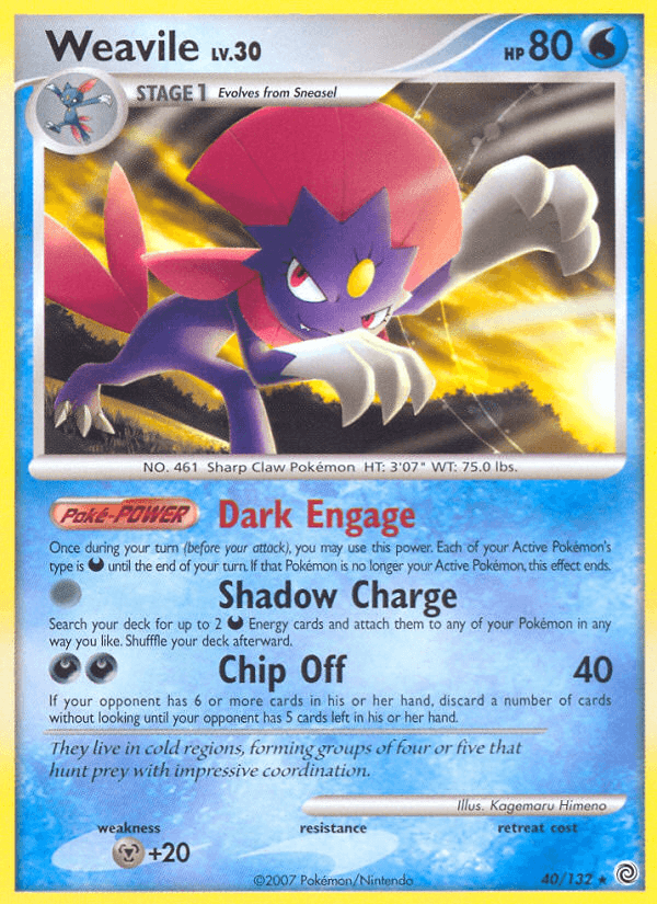 Weavile (40/132) [Diamond & Pearl: Secret Wonders] (Online Only)