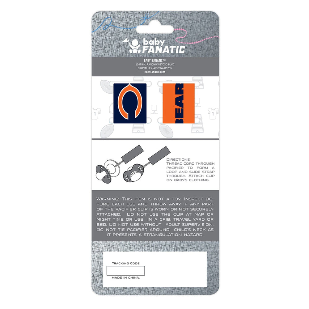 Chicago Bears - Pacifier Clip 2-Pack (ONLINE ORDER ONLY)