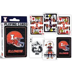 Illinois Fighting Illini Neon-Styled Playing Cards - 54 Card Deck (ONLINE ORDER ONLY)