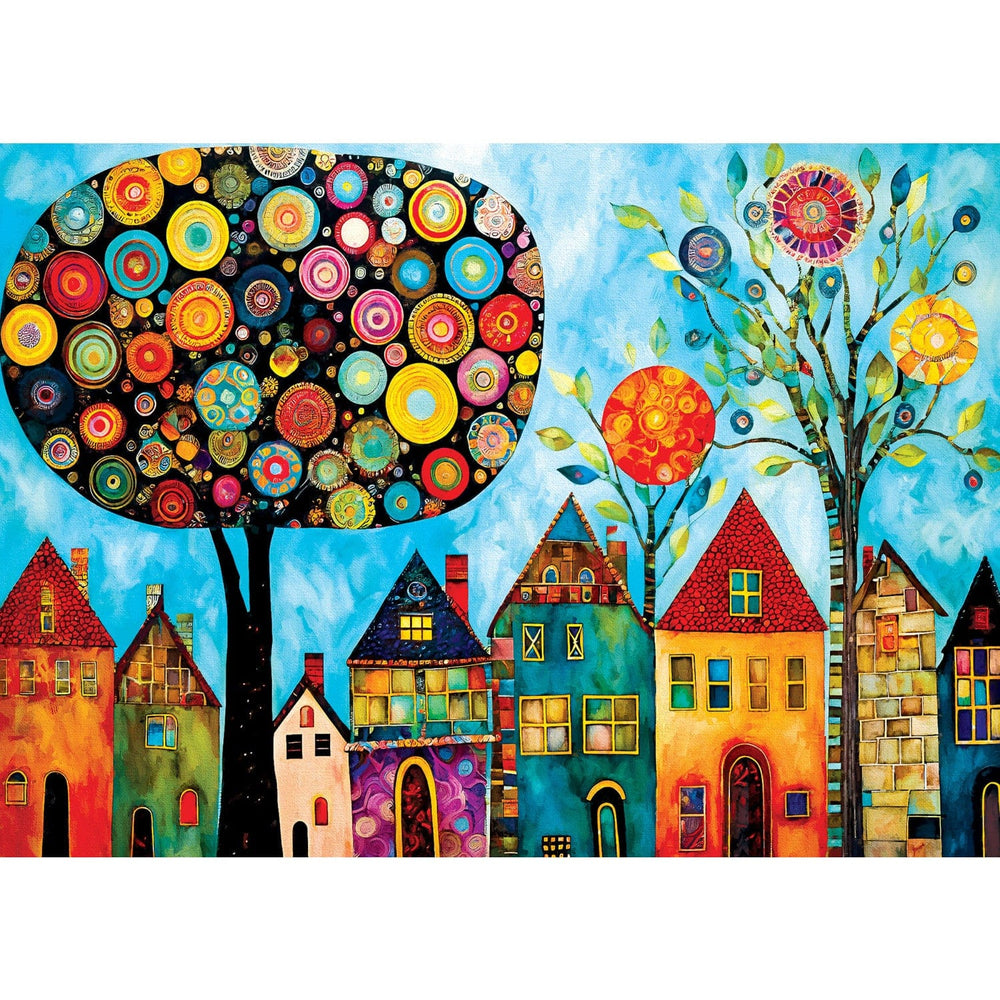 Whimsical Town - My Happy Place 500 Piece Jigsaw Puzzle