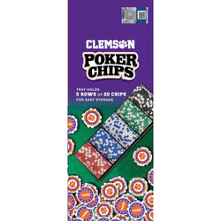 Clemson Tigers 100 Piece Poker Chips (ONLINE ORDER ONLY)