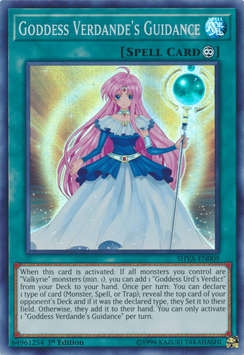 Goddess Verdande's Guidance [SHVA-EN009] Super Rare (ONLINE ORDER ONLY)