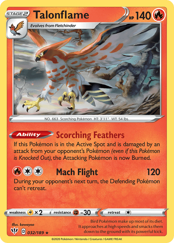 Talonflame (032/189) [Sword & Shield: Darkness Ablaze] (Online Only)
