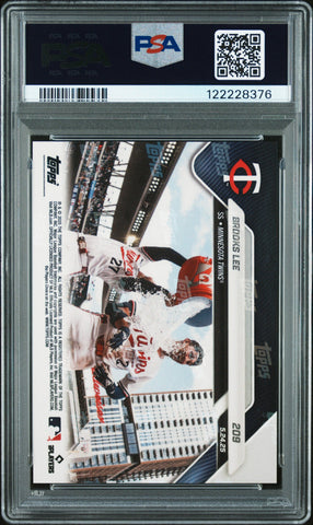 Graded 2025 Topps Now Brooks Lee #209 Gold Foil /50 Rookie RC Baseball Card PSA 9 Mint (ONLINE ORDER ONLY)