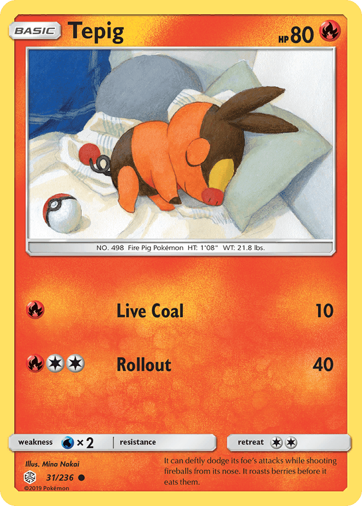 Tepig (31/236) [Sun & Moon: Cosmic Eclipse] (Online Only)