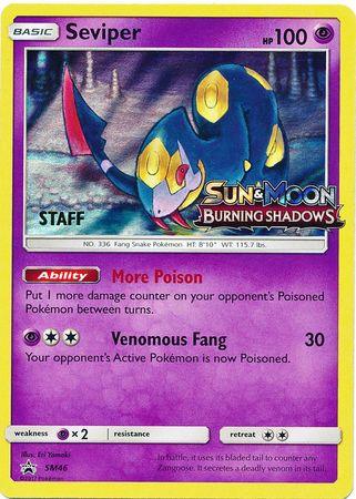 Seviper (SM46) (Staff Prerelease Promo) [Sun & Moon: Black Star Promos] (Online Only)