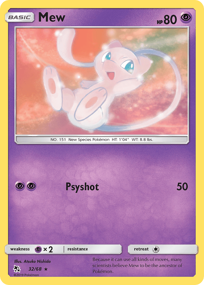 Mew (32/68) [Sun & Moon: Hidden Fates] (Online Only)