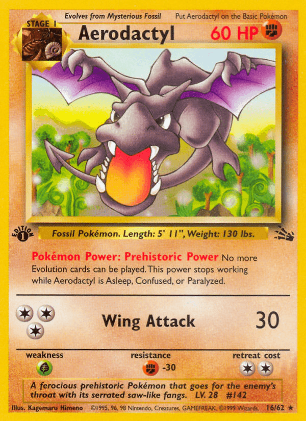 Aerodactyl (16/62) [Fossil 1st Edition] (Online Only)