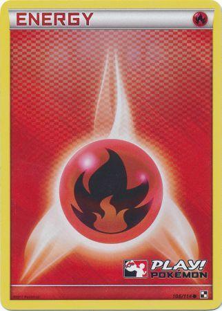 Fire Energy (106/114) (Play Pokemon Promo) [Black & White: Base Set] (Online Only)