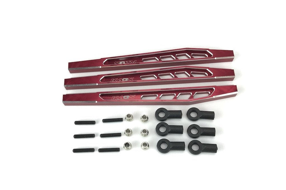 CEN Racing KAOS CNC Aluminum Rear Upper & Lower Suspension Links (117mm Red) (3pcs) F450 (ONLINE ORDER ONLY)