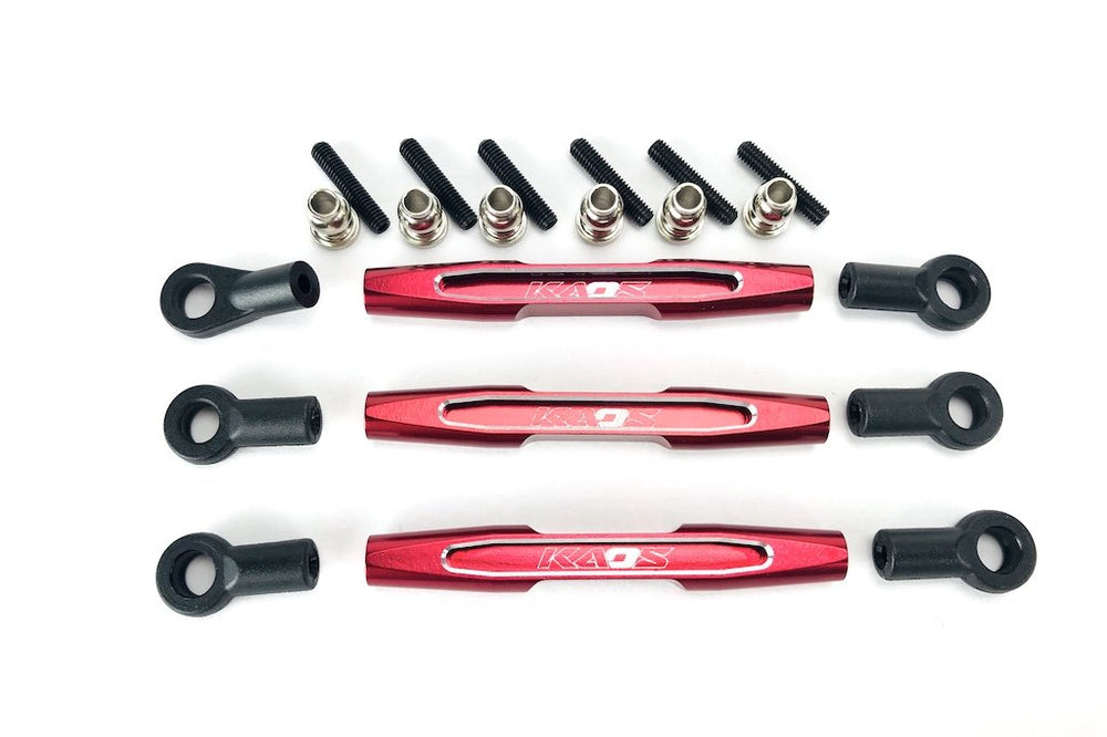 CEN Racing KAOS CNC Aluminum Panhard Bar & Steering Tie Rod (57mm Red) (3pcs) F450 (ONLINE ORDER ONLY)