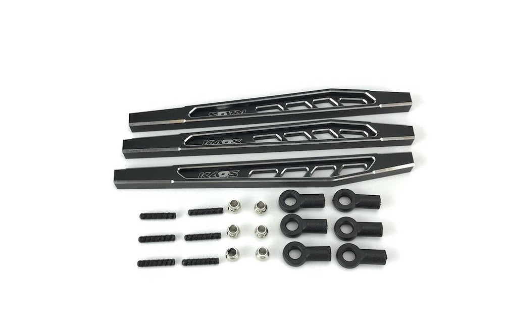 CEN Racing KAOS CNC Aluminum Rear Upper & Lower Suspension Links (117mm Black) (3pcs) F450 (ONLINE ORDER ONLY)