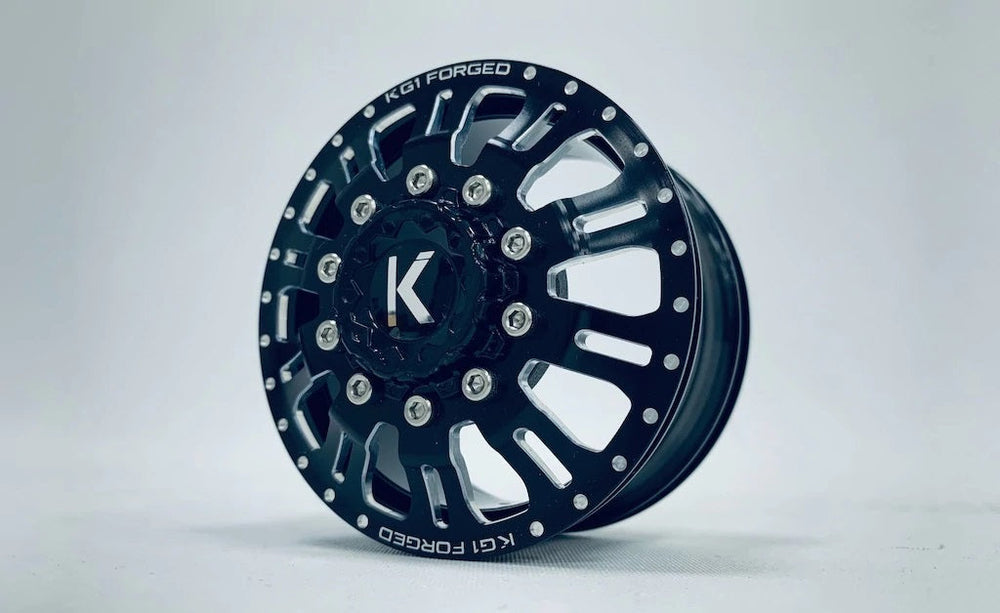 CEN KG1 KD004 DUEL Front Dually Aluminum Wheel (Black) (2) (ONLINE ORDER ONLY)