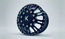 CEN KG1 KD004 DUEL Front Dually Aluminum Wheel (Black) (2) (ONLINE ORDER ONLY)