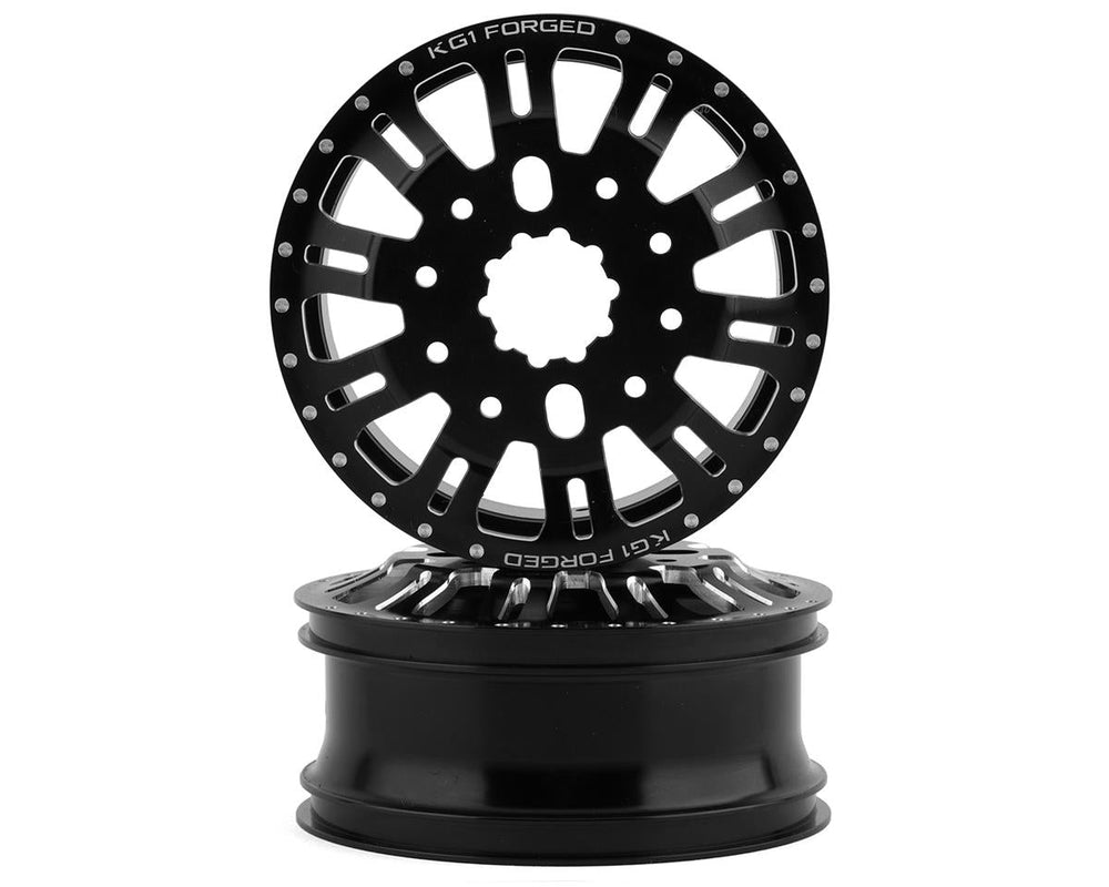 CEN KG1 KD004 DUEL Front Dually Aluminum Wheel (Black) (2) (ONLINE ORDER ONLY)