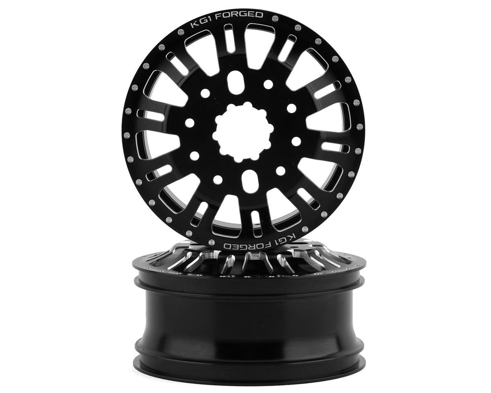 CEN KG1 KD004 DUEL Rear Dually Aluminum Wheel (Black) (2) (ONLINE ORDER ONLY)