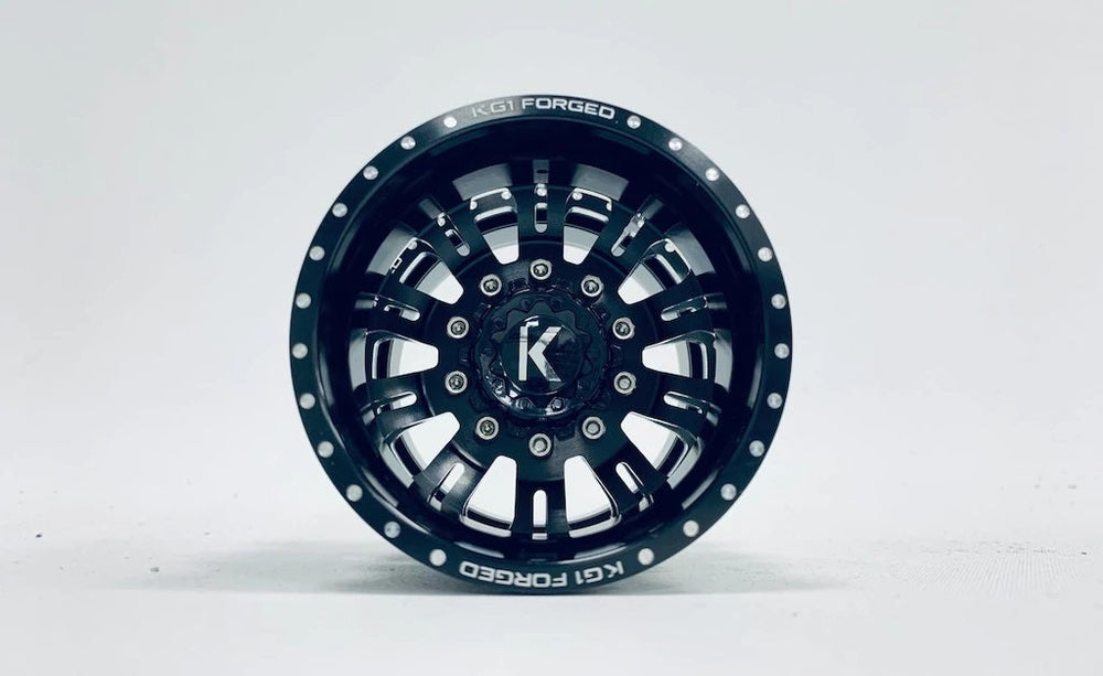 CEN KG1 KD004 DUEL Rear Dually Aluminum Wheel (Black) (2) (ONLINE ORDER ONLY)