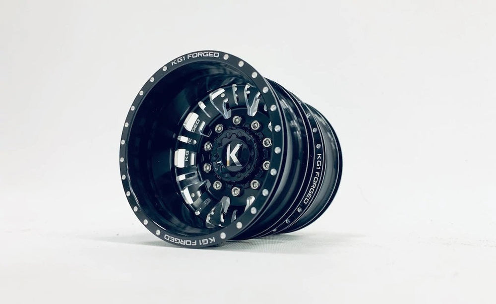 CEN KG1 KD004 DUEL Rear Dually Aluminum Wheel (Black) (2) (ONLINE ORDER ONLY)