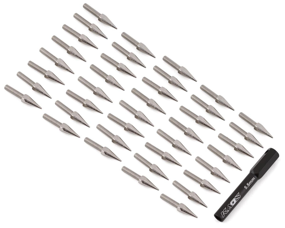 CEN 2.5mm Bullet Spiked Wheel Lug Bolts withTool (Sliver) (40) (ONLINE ORDER ONLY)