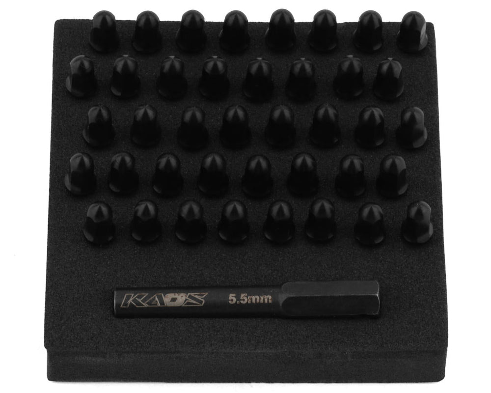 CEN Racing Bullet Wheel Lug (black chrome M2.5 studs with tool 40pcs) (ONLINE ORDER ONLY)