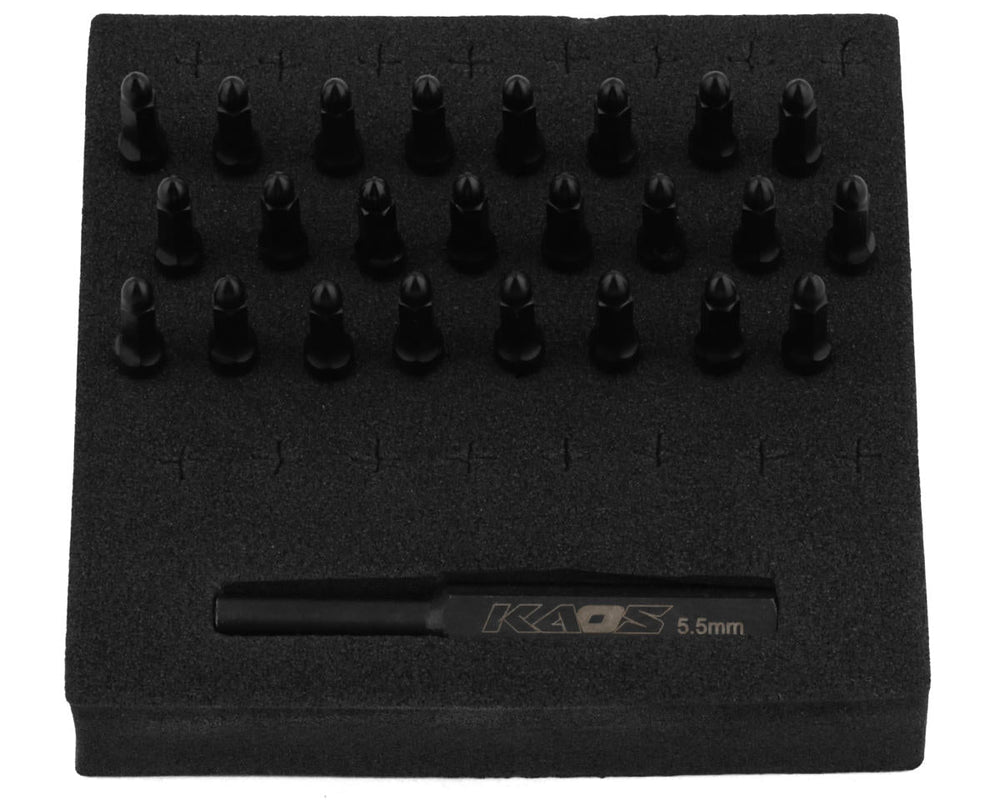 CEN Racing Bullet Wheel Lug (black chrome M2 studs with tool 24pcs) (ONLINE ORDER ONLY)