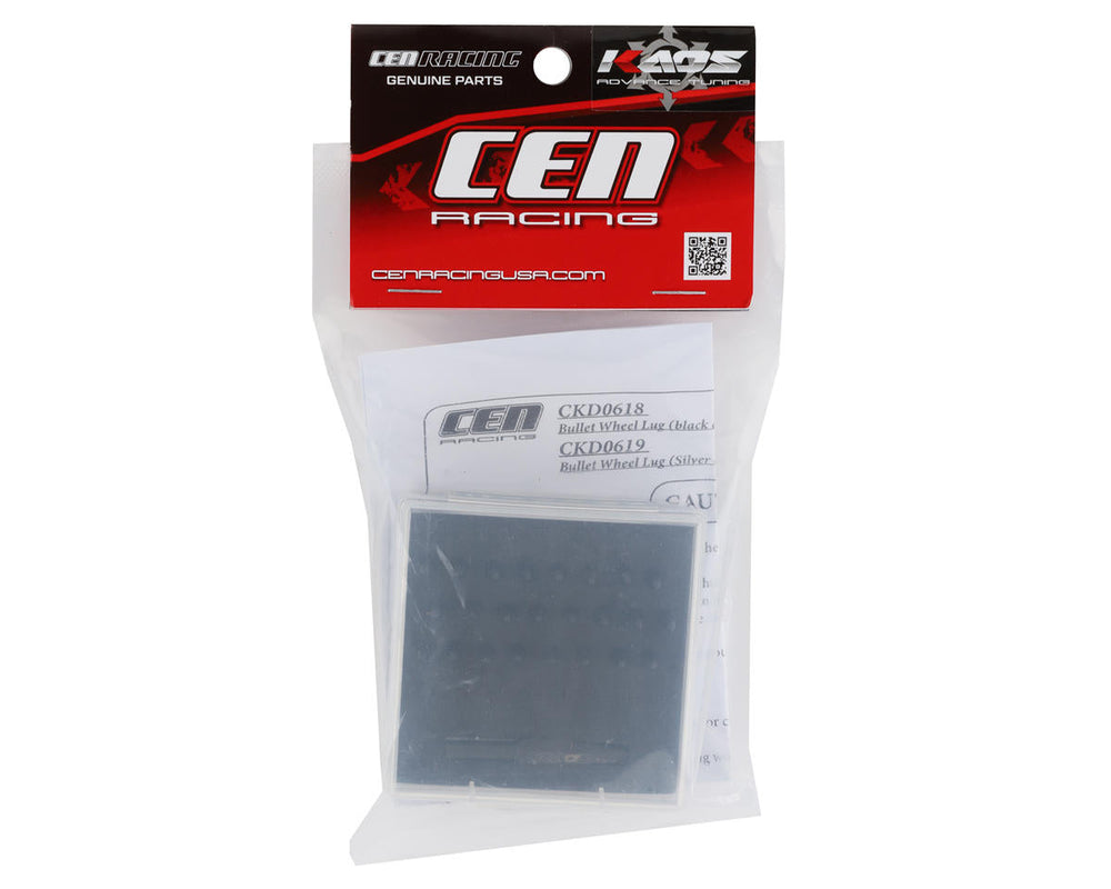 CEN Racing Bullet Wheel Lug (black chrome M2 studs with tool 24pcs) (ONLINE ORDER ONLY)