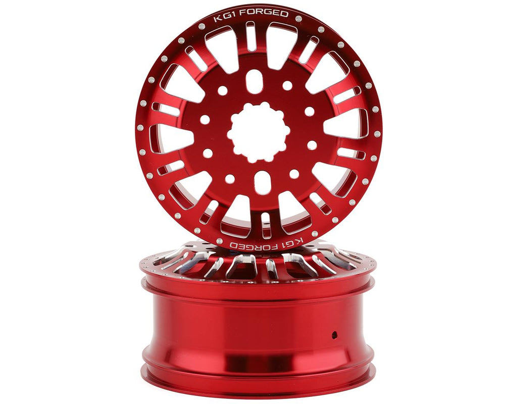CEN KG1 KD004 DUEL Front Dually Aluminum Wheel (Red) (2) (ONLINE ORDER ONLY)
